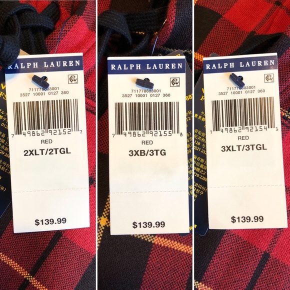 🔥 NWT Big & Tall Polo Ralph Lauren Flannel Hoodie - Picture 2 of 8